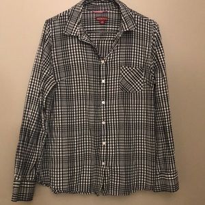 Black plaid shirt